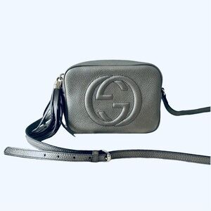 FASHION BAGS Soho Leather Crossbody Bag, gray